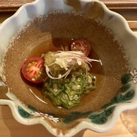 すしの嘉六 - 小鉢　茄子そうめん