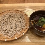 手打ちそば そばしき - 涼野菜と匠味豚のつけ汁そば1,430円