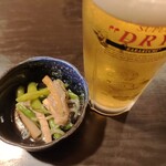 だるま - お通しとビール