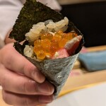 北新地 鮨 栞庵 やましろ - 海鮮手巻き