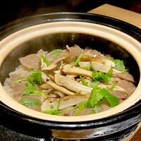 にく稲 - 20240826季節の土鍋炊きご飯（サーロインと松茸）①