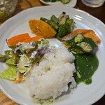 キッチン ブルー グローブ - 再びワンプレート