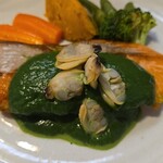 キッチン ブルー グローブ - 正面から、あさりで疲労回復かな？