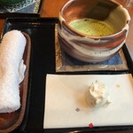 時の宿 すみれ - ウェルカムドリンク　抹茶&メレンゲ