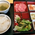 江戸前焼肉 岡本 - 焼肉御膳 1200円