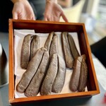 プレゼンテ スギ - ブランデーに漬け込んだカラスミ。