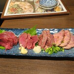 産直市場 丸 - 馬刺し4点盛り