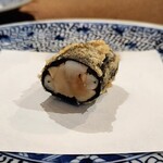 天ぷら浅沼 - 小柱の海苔巻き