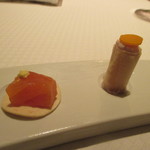 ラール・エ・ラ・マニエール - 生ハムのムース、信州サーモンとサワークリーム