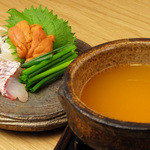 Osakanaya Satou - <ウニしゃぶ>北海道のウニを使用。旨みたっぷりの出汁もウニが入っており絶品です。