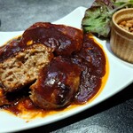 ほびーい喫茶店 - ハンバーグ断面