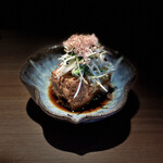 炭焼 おかげさん - 高坂鶏鶏油で揚げた厚揚げ