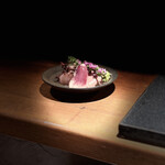 炭焼 おかげさん - 高坂鶏刺し盛り(白肝、砂肝、胸)