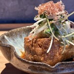 炭焼 おかげさん - 高坂鶏鶏油で揚げた厚揚げ
