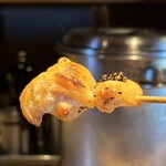 炭焼 おかげさん - みつせ鶏ぽんじり、ブラックマスタード