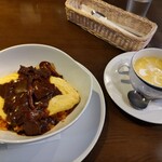 カフェテリア アメニティ - オムライス、ポタージュ