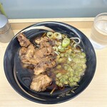 そばのスエヒロ 八丁堀店 - ゲソ天そば+季節の天ぷら枝豆