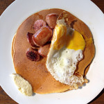 R STAR - パンケーキ じゃが芋・ソーセージ・サニーサイドアップ
