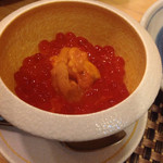 鮨の松由 - イクラとウニの小丼