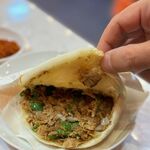 スンアーニャンチャオジャオニウロウ - 西安風ハンバーガー　480円