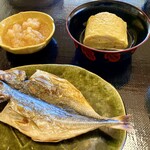 あさば - 朝食 鯵干物 だし巻き