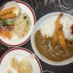オーシャン - オーシャンセット、エビカレー、ミックスサンド