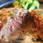 肉バル DENNER-ROIN - 山村さんちのハンバーグは、和牛100%レアハンバーグ