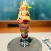 ダイニング 流 - 桃のパフェ