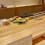 鮓樹 - 付け台とその周りはとてもしっかり整理されていて清々しい