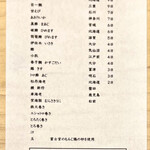 鮓樹 - 本日のネタ一覧と産地と熟成期間が記されています　これはもう食べる前から美味いｗ