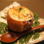 山ごぼう - リンゴとエノキのグラタン。