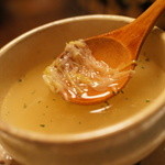 山ごぼう - 長ネギのスープ。