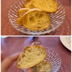 リストランテ クラシコ - ◇国産小麦の自家製パン(お代わり可)
      …外はパリッと、中はもっちり♪
      自家製パンと思えぬクオリティ…バゲットも美味しいです(๑˃̵ᴗ˂̵)