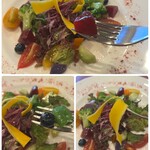 リストランテ クラシコ - お野菜だけでなく、ブルーベリーやネクタリンの
      甘酸っぱいフルーツ入りですが…
      どれもシャキシャキ新鮮で美味しいこと！(*´Д｀*)