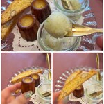 リストランテ クラシコ - 爽やかな柑橘系の香りが清々しく、
      ハーブの風味でお口の中がリフレッシュ！(*ﾟ∀ﾟ*)
      ミニサイズのカヌレ、ナッツ系のサブレまで自家製とのことですが…どれも一つ一つのレベルが高く、感動的な美味しさです♡