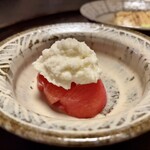 亀の井別荘 - 前菜ートマトとカリフラワー