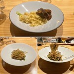 茶月斎 - （上）チャーハン＆なす  （下）海鰻の焼きそば
      
      