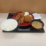 かつや - 海老、ヒレ、メンチカツ定食879円