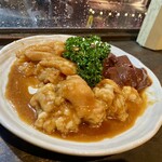 焼肉本舗 和家 - ★厳選ホルモン3点盛
      手前から時計回りで
      「上ホルモン」「上ミノ」「牛レバー」
      「我家」名物の「上ホルモン」♡
      極ウマ♡