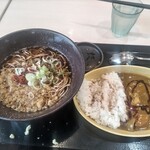 ゆで太郎 もつ次郎 - 朝そばカレーセット 480円税込