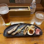 麺ぽーかろぅ - よなよなエール&謎のおつまみセット