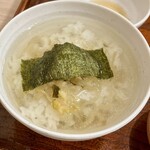 やよい軒 - ＋漬け物＆だし、味付け海苔