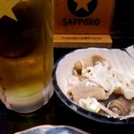 焼鳥 あばれん坊 - 生ビールとお通し