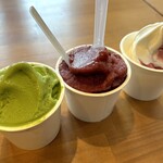 おおむら夢ファームシュシュ　アイス工房 - そのぎ茶、ブドウ、ブルーベリーミックス