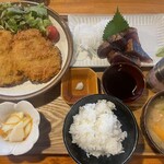 定越食堂 - マグロメンチ定食