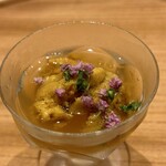 日本料理 新茶家 - 山田のウニ　糸南瓜