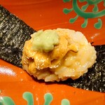 京極寿司 - 溶けたウニはご飯と混ぜられている