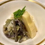 味ひろ - 炊合せ 湯葉 蕨 筍