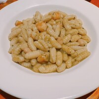トラットリア ダイ パエサーニ - 海老と白いんげん豆のアーティチョークソースカヴァテッリ(自家製ショートパスタ)