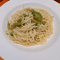 トラットリア ダイ パエサーニ - アスパラガスとアンチョビのスパゲッティーニ